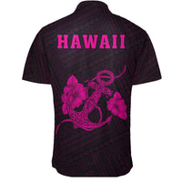 Hawaii Kakau Polynesian Anchor Short Sleeve Shirt - Pink - Polynesian Pride