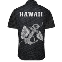 Hawaii Kakau Polynesian Anchor Short Sleeve Shirt - White - Polynesian Pride