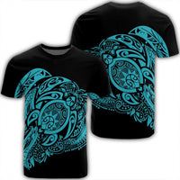 Simple T Shirt Blue Unisex Black - Polynesian Pride