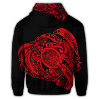 Simple Zip Hoodie Red - Polynesian Pride