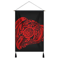 Simple Hanging Poster Red AH Hanging Poster Cotton And Linen - Polynesian Pride