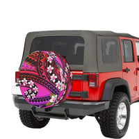 Hawaii Plumeria Polynesian Spare Tire Cover - Hope - Purple - AH - Polynesian Pride