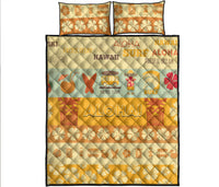 Hawaii Surf Retro Style Quilt Bed Set LT9 Yellowish - Polynesian Pride
