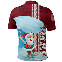 Hawaii Christmas Surfing Santa Claus Mele Kalikimaka Polo Shirt LT7 - Polynesian Pride