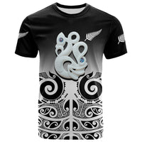 Custom New Zealand Rugby T Shirt Maori Manaia Black style LT6 Black - Polynesian Pride