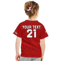 (Custom Text And Number) Tonga Rugby Sevens Kid T Shirt Sporty Style LT9 - Polynesian Pride