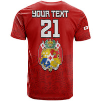 Custom Polynesian Pride Tonga Rugby Tongan Kupesi Ngatu Design T Shirt LT9 - Polynesian Pride