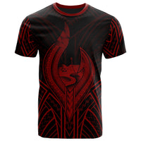 Guam T Shirt Guam Seal Chamorro Tribal Red Color Unisex Black - Polynesian Pride