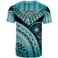 Chuuk T Shirt Turquoise Polynesian Necklace and Lauhala - Polynesian Pride