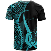 Pohnpei Custom T Shirt Turquoise Micronesian Tentacle Tribal Pattern - Polynesian Pride