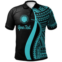 Northern Mariana Islands Custom Polo Shirt Turquoise Polynesian Tentacle Tribal Pattern Unisex Turquoise - Polynesian Pride