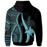 Papua New Guinea Hoodie Turquoise Tentacle Tribal Pattern - Polynesian Pride