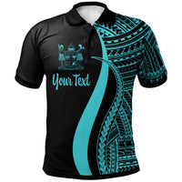 Fiji Custom Polo Shirt Turquoise Polynesian Tentacle Tribal Pattern Crest Unisex Turquoise - Polynesian Pride
