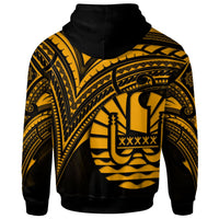 Tahiti Hoodie Gold Color Cross Style - Polynesian Pride