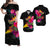 Tokelau Polynesian Hibiscus Matching Dress and Hawaiian Shirt LT12 Black - Polynesian Pride