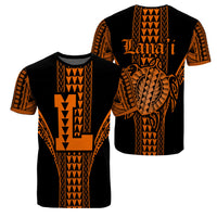 Lanai Island Polynesian T Shirt Comely Style AH Unisex Orange - Polynesian Pride