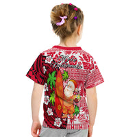 Mele Kalikimaka T Shirt Kid Christmas Hawaii With Santa Claus LT13 - Polynesian Pride