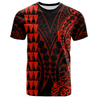Kakau Polynesian Tribal T Shirt LT13 Red - Polynesian Pride