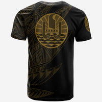 Tahiti T Shirt Legends Are Born In Gold Color - Polynesian Pride