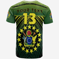 Custom The Kukis T Shirt Cook Islands Rugby Custom Text and Number LT13 - Polynesian Pride