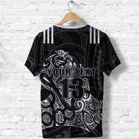 Custom Aotearoa Super Rugby T Shirt Maori Kiwi Custom Text and Number - Polynesian Pride