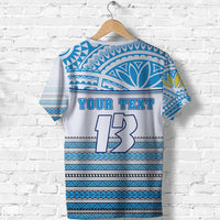 Custom Tuvalu Rugby T Shirt Special Custom Text and Number - Polynesian Pride
