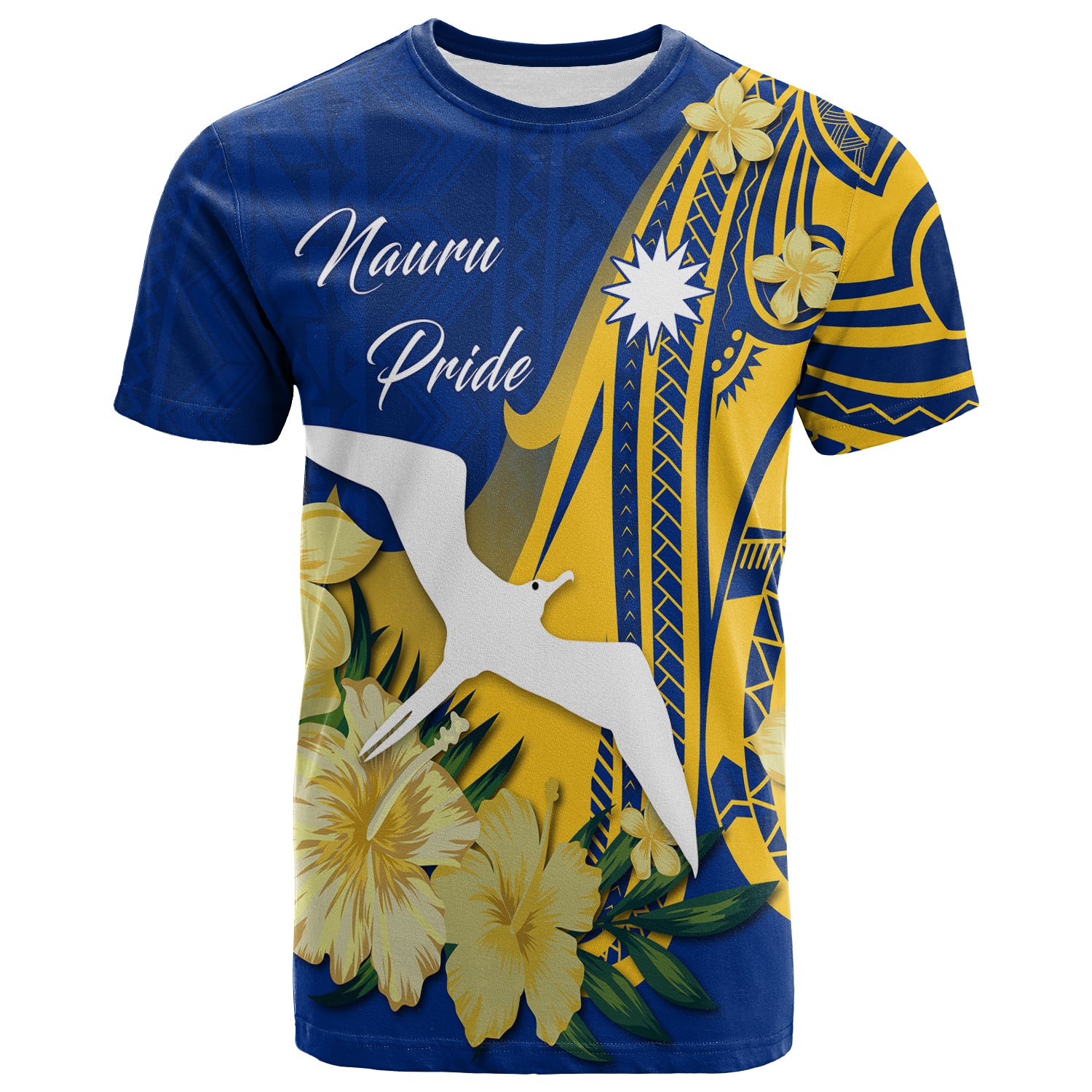 Nauru Pride T Shirt LT13 Unisex Blue - Polynesian Pride