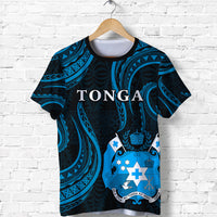 Tonga Pattern T Shirt Always Proud Version Blue LT13 - Polynesian Pride