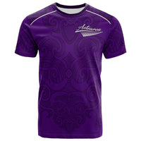 Custom Maori 2021 T Shirt Purple Aotearoa Tattoo Custom Text and Number LT13 - Polynesian Pride