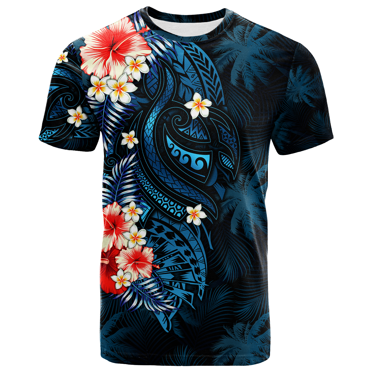 Pitcairn Islands Coconut Tree Turtle Polynesia T Shirt LT2 WHITE - Polynesian Pride