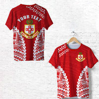 Custom Kolisi Tonga T Shirt LT13 Unisex Red - Polynesian Pride