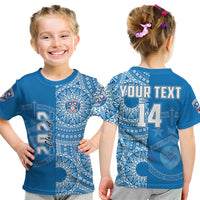 (Custom Text And Number) Apifoou Tonga College T Shirt KID Class Of Year Tongan Ngatu Pattern LT14 - Polynesian Pride