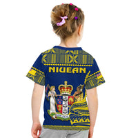 Niue T Shirt KID Hiapo Mix Polynesian Happy Constitution Day LT14 - Polynesian Pride