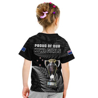 New Zealand 2022 Rugby T Shirt KID Black Fern Proud Champions RWC LT14 - Polynesian Pride