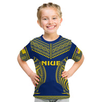 (Custom Personalised) Niue T Shirt KID Hiapo Mix Polynesian Happy Constitution Day LT14 - Polynesian Pride