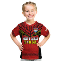 Tonga Rugby T Shirt Mate Maa Tonga Pacific Ngatu Black LT14 - Polynesian Pride