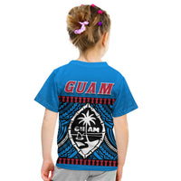 Guam Chamorro T Shirt Latte Stone Blue Polynesian Haligi LT13 - Polynesian Pride
