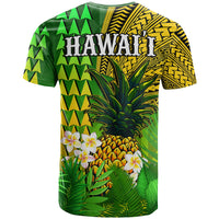 Hawaii Pineapple T Shirt Plumeria Frangipani Mix Tribal Pattern LT13 - Polynesian Pride