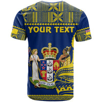 Custom Niue T Shirt Hiapo Mix Polynesian Happy Constitution Day LT14 - Polynesian Pride