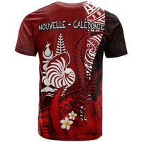 Custom New Caledonia T Shirt Nautilus Red Polynesian Hibiscus LT13 - Polynesian Pride