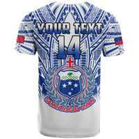(Custom Text and Number) Samoa Rugby T Shirt Manu Samoa 7s Ginger White Polynesian LT14 - Polynesian Pride