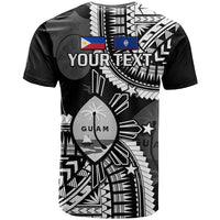 Custom Guam and Philippines T Shirt Guaman Filipinas Together Black LT14 - Polynesian Pride