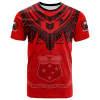 Custom Samoa Tribal Tattoo Coat of Arms T Shirt No.1 LT6 Red - Polynesian Pride