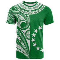 (Custom Text and Number) Cook Islands Tatau T Shirt Symbolize Passion Stars Version Green LT13 - Polynesian Pride