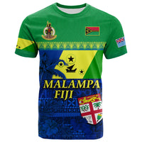 Malampa Fiji Day T Shirt Vanuatu Polynesia mix Flowers LT13 Green - Polynesian Pride