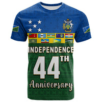 (Custom Text and Number) Solomon Islands National Day T Shirt Independence Day Tapa Pattern LT13 - Polynesian Pride
