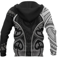 Maori Ta Moko Tattoo Zip Hoodie, Rugby Full Zip Hoodie - Polynesian Pride