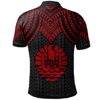 Tahiti Polo Shirt Polynesian Armor Style Red - Polynesian Pride