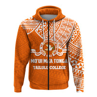 Custom Tailulu College Zip Hoodie Moui Maa Tonga LT4 - Polynesian Pride
