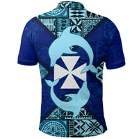 Uvea mo Futuna Dolphin Tapa Tribal Pattern Polo Shirt LT7 - Polynesian Pride